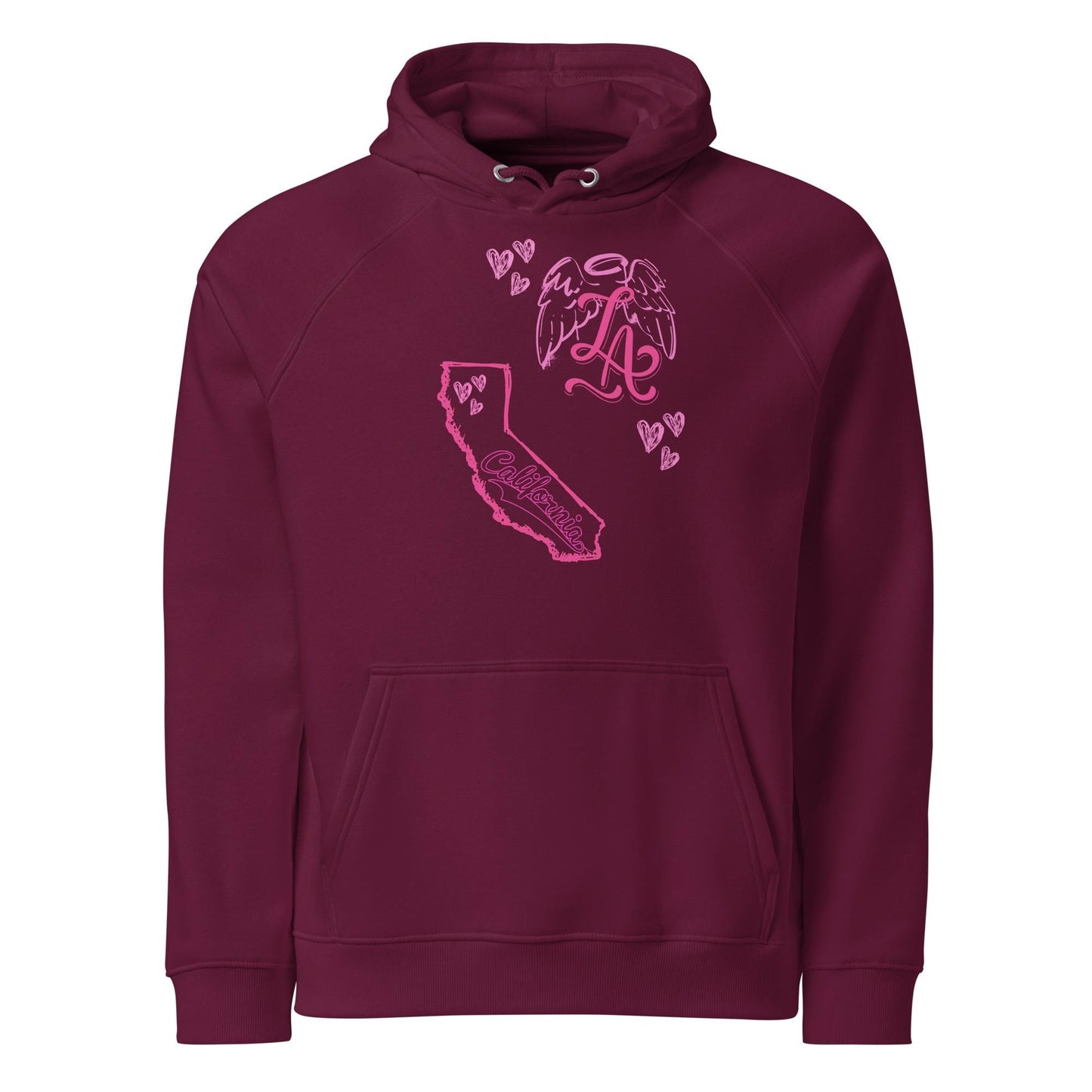 LA Unisex eco raglan hoodie
