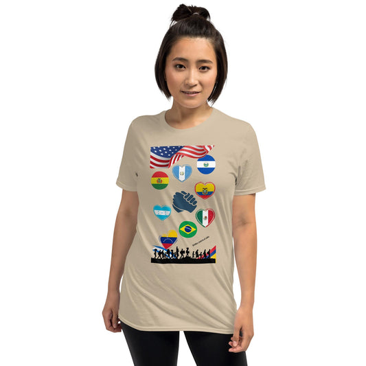 Latinos unidos -Short-Sleeve Unisex T-Shirt