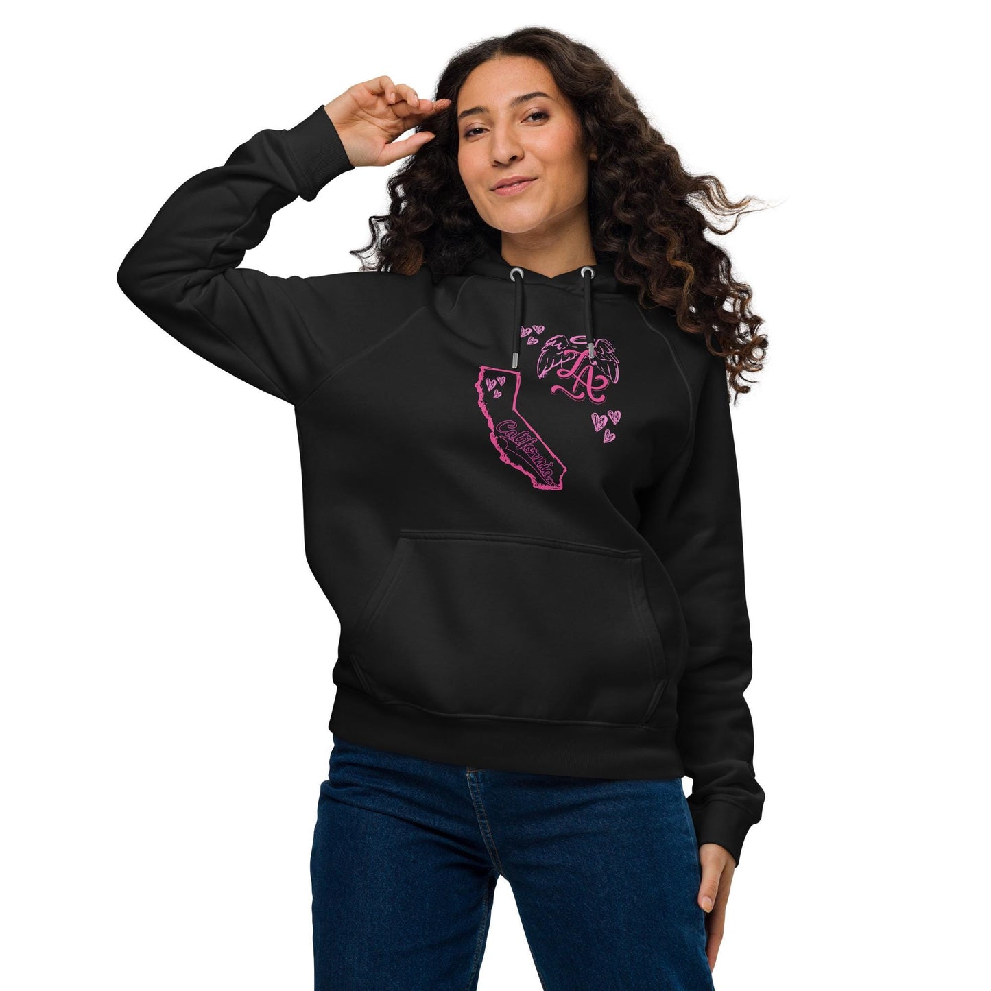 LA Unisex eco raglan hoodie