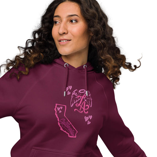 LA Unisex eco raglan hoodie